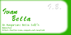 ivan bella business card